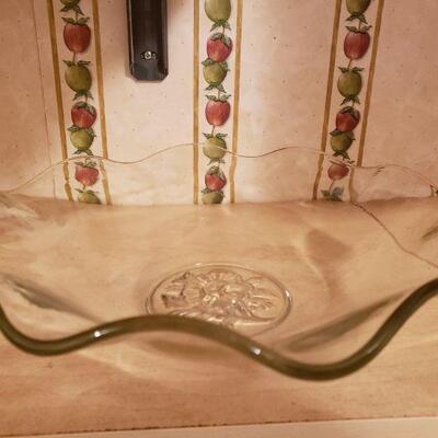 Ribbon edged glass bowl