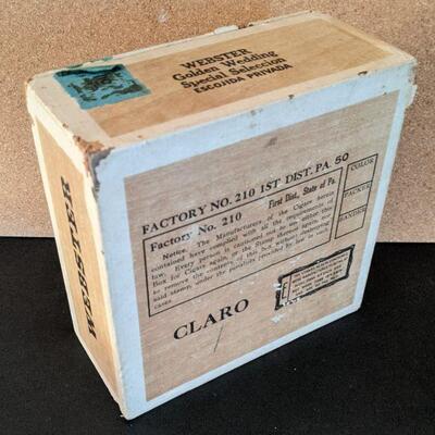 Lot #122 s Vintage Cigar box Webster Golden Wedding Special Seleccion