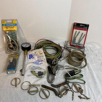 Lot#124 RV Trailer Camper Towing Accessories Harnesses Wire pins Cable