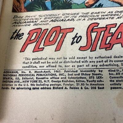 Lot #136 S Vintage DC Comics Aquaman # 8 1963 and #41 1968
