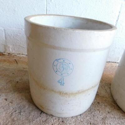 Set of Ceramic Crocks and Floor Vase #4 and #5