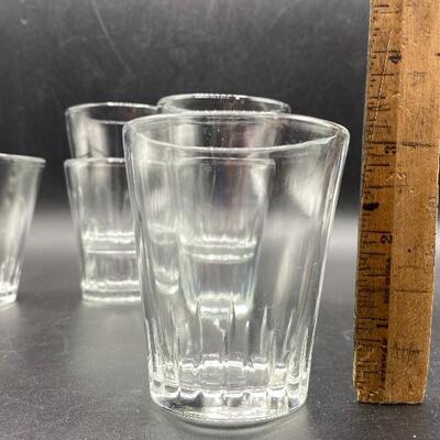 Set of 6 Vintage Cut Bottom Juice Glasses YD#011-1120-00245