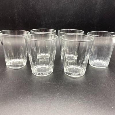Set of 6 Vintage Cut Bottom Juice Glasses YD#011-1120-00245