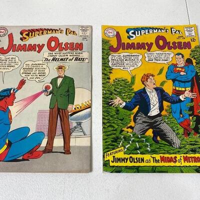 Lot #140 S Vintage DC Supermanâ€™s Pal Jimmy Olsen 1963 #68 & 1968 #108 1963 