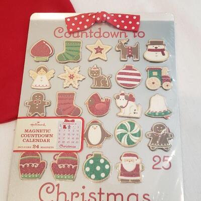 Lot 341: New - Large Stocking, Magnet Set, Pop Up Christmas Picture Frame/Book & Outdoor Flag