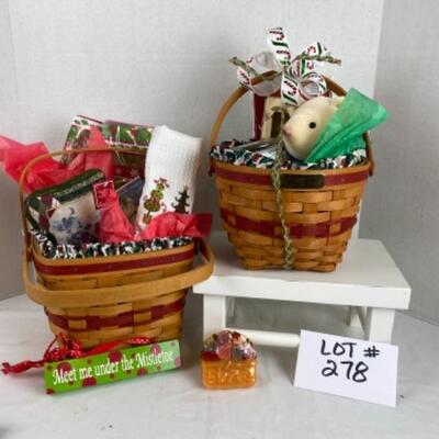 N 278 Christmas Longaberger Gift Basket 