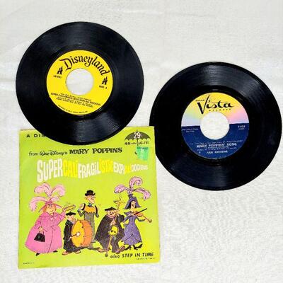VINTAGE DISNEY 45 RECORDS - MARY POPPINS 
