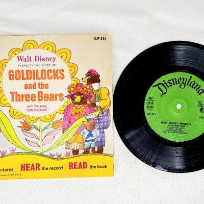 VINTAGE GOLDIE LOCKS & 3 BEARS STORY BOOK RECORD 