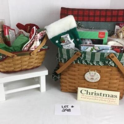 S - 298    2 Christmas Longaberger Baskets of Goodies