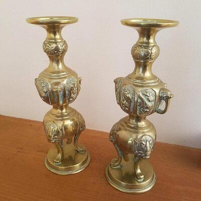 Vintage Brass Candle holders