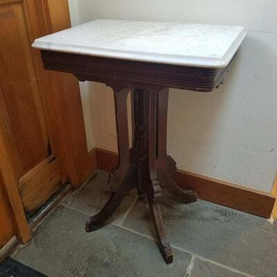 Marble top Antique Side Table