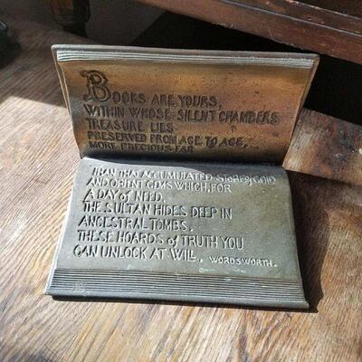 Heavy Brass Bookend