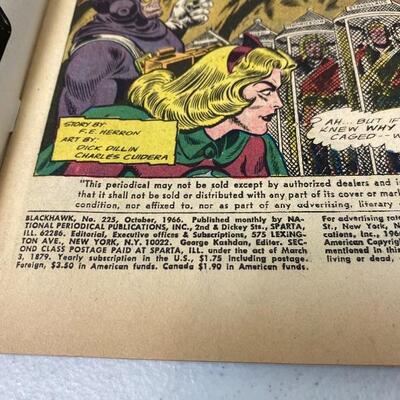 Lot #151 S Vintage Blackhawk DC Comics #225 & #239 1968