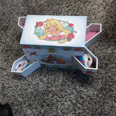 Porcelain Doll w/ Girl's Jewelry Box