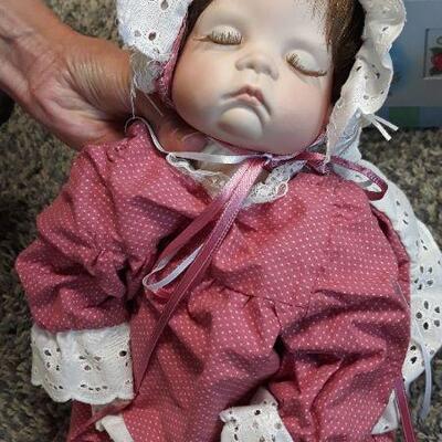 Porcelain Doll w/ Girl's Jewelry Box