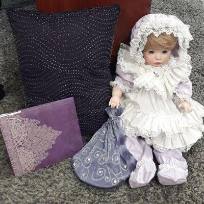 Porcelain Doll w/ misc. Items