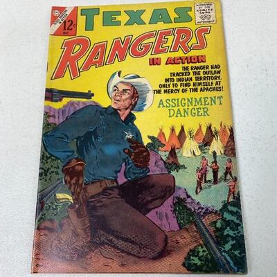 Lot #176 S Vintage Texas Rangers In Action 1963 & Six-Gun Heroes Comic 1963 