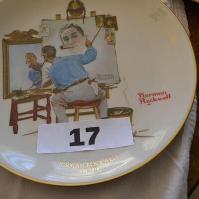 LOT 17   FIVE NORMAN ROCKWELL COLLECTOR PLATES