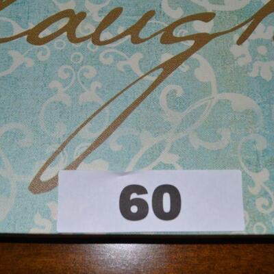 LOT 60 HOME DECOR GROUPING WALL HANGINGS