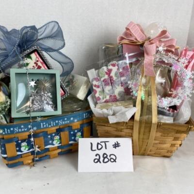 S 282 Snowman and Spa Gift Baskets 