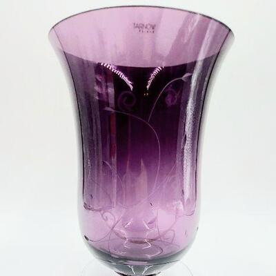 BEAUTIFUL TARNOV CRYSTAL TALL VASE - ETCHED 