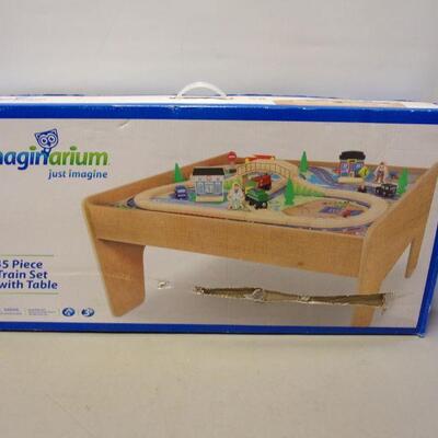 Lot 16 - 45 Piece Train Set With Table 
