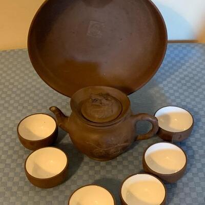 Lot# 180 s Yixing Style Stoneware Mini Tea Set and Bowl