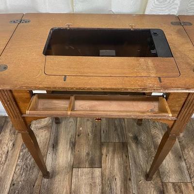 Lot# 190 Vintage Sewing Machine Cabinet