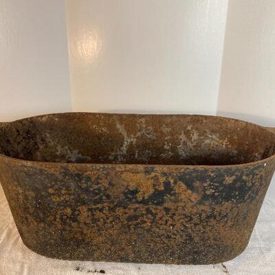 Lot# 204 Antique Cast Iron Lard Boiler Pot Footed double Marked 
