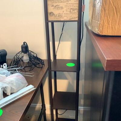 Tall standing shelf lamp