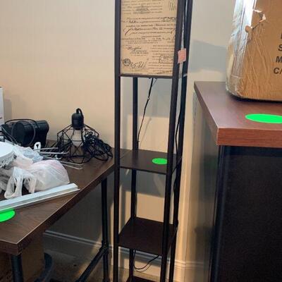 Tall standing shelf lamp