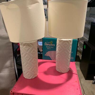 Pair of ceramic table lamps