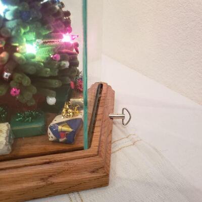 Lot 376: Vintage Music Box Light Up Christmas Tree 