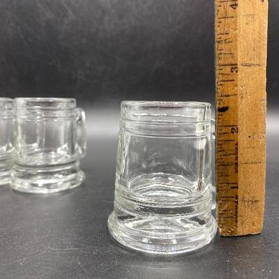 Mini Clear Mug Shot Glasses Set of 6