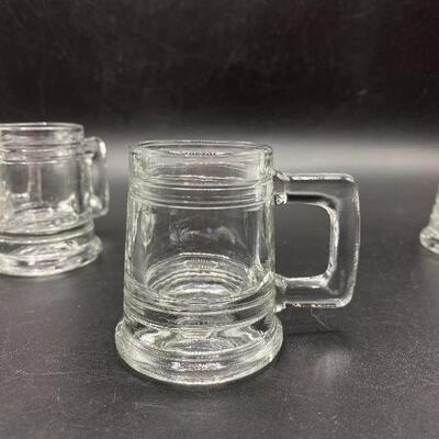 Mini Clear Mug Shot Glasses Set of 6