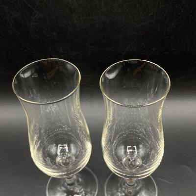 Pair of Fluted Goblet Style Dessert Glasses