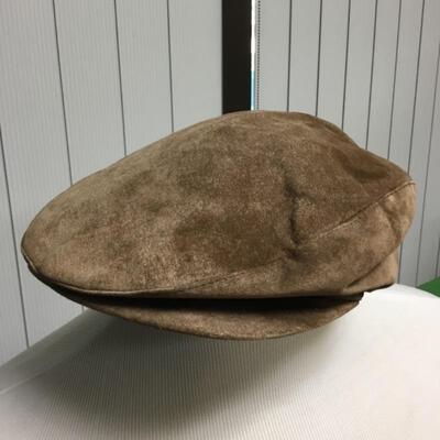 Leather Flat Cap Med