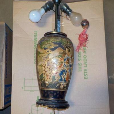 Vintage Stunning Cloisonné Japanese Lamp and shade.