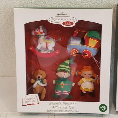 Lot 394:  New JINGLE book and Plushie & 2 Boxes of Soft Ornaments 