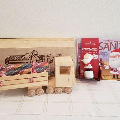 Lot 396: New Christmas Truck & Book Lot (Candy is Decorative ONLY)