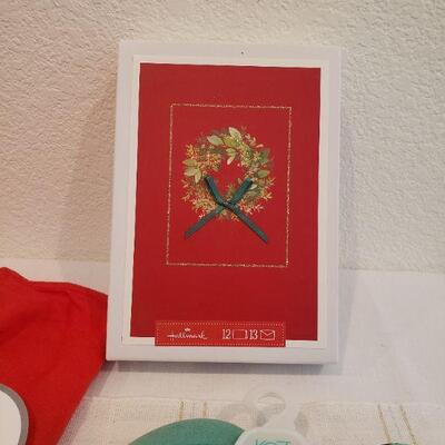 Lot 403: New Hallmark PJ Shirt, Slippers, Lip Balm & Holiday Cards