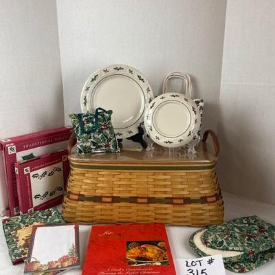 S - 315 Longaberger  Christmas Gift Basket