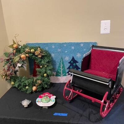 Lot 2 - Christmas Decorations (Including American Girl Sleigh Sled) Retail Price $499.00!