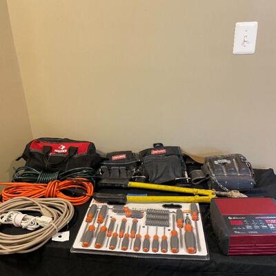 Lot 13 -  Husky Tool Bag, Belt, Tools and More!   