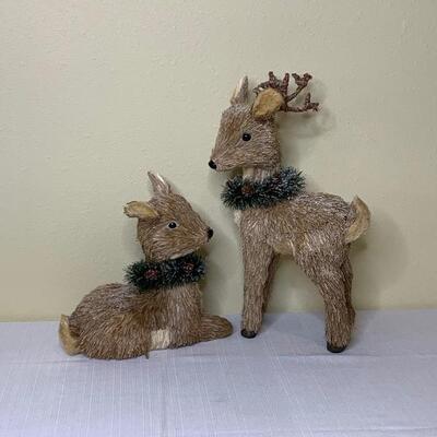 Pair of Christmas Reindeer (Made with tiny stick like material)