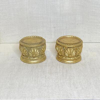 Gold Candle Holders, Urns & Stocking Holders 