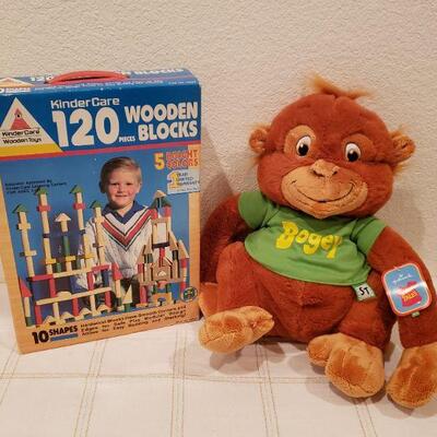 Lot 427:  New/Old Stock Blocks and Hallmark Shirt Tails Plushie