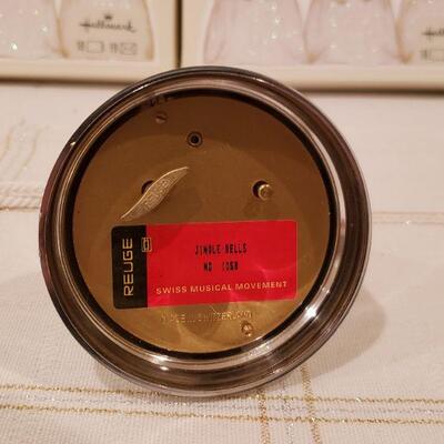 Lot 436:  REUGE Music Box Silver Bell and 2 Boxes of Christmas Cards