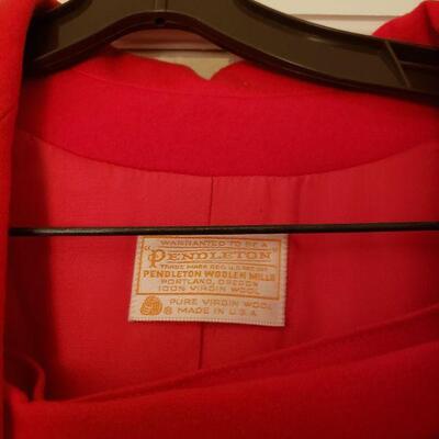 Lot 440: NEW Ladies PENDLETON Red Wool Suit (Skirt & Jacket Size 18)