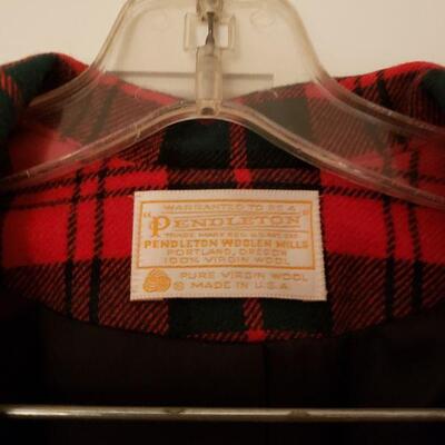 Lot 442:  NEW/Old Stock PENDLETON Ladies Red Plaid Skirt Suit Size 18